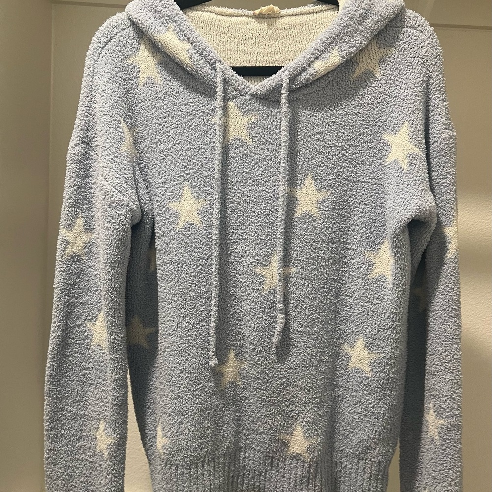 Hem & Thread Light Blue Textured Sweater